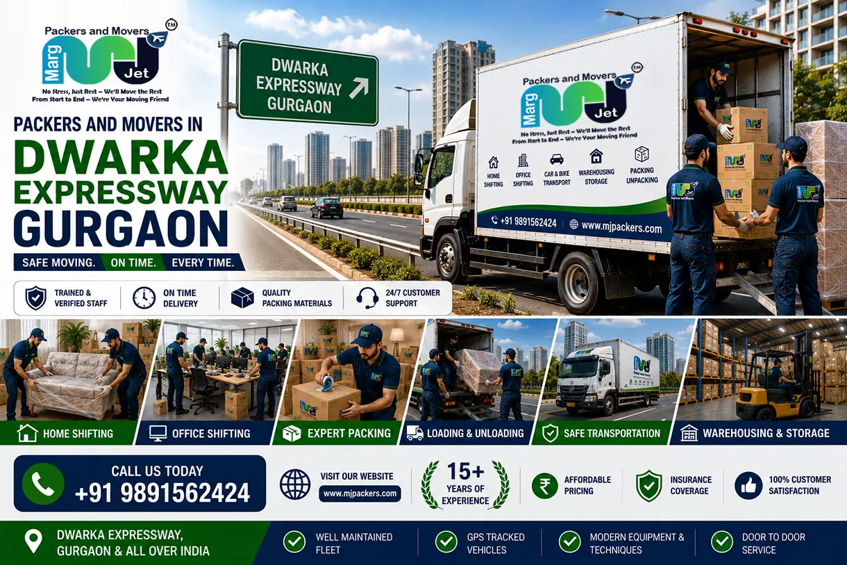 Packers and Movers Dwarka Expressway Gurgaon  – Marg Jet Packers and Movers in Dwarka Expressway