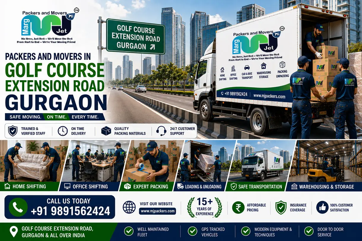 Marg jet Packers and Movers - Packers and Movers in Golf Course Extension Gurgaon