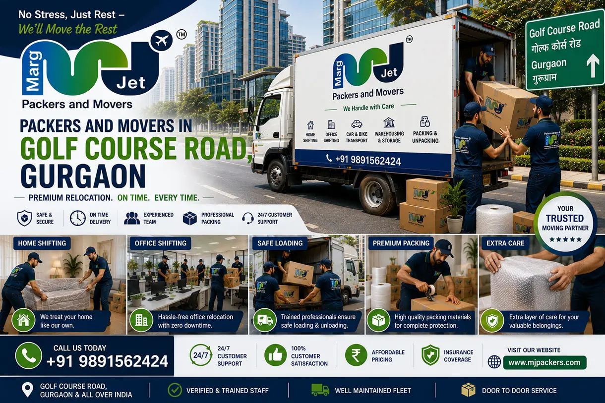 Marg jet Packers and Movers - Packers and Movers in Golf Course Road Gurgaon