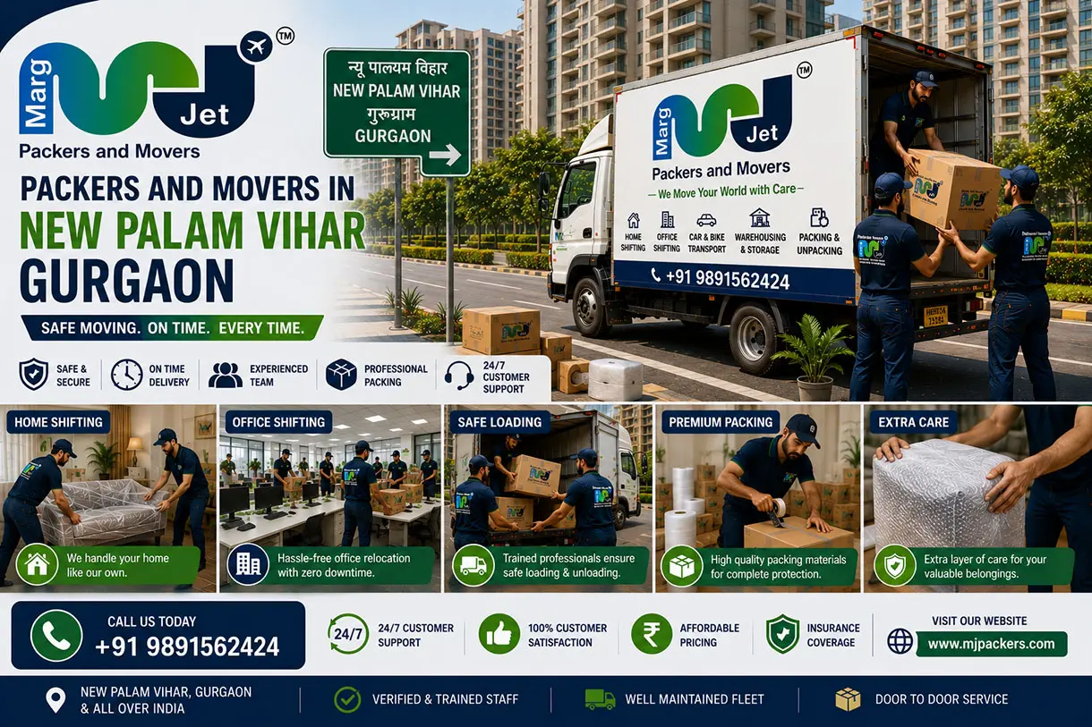 Packers and Movers in New Palam Vihar Gurgaon  – Marg Jet Packers and Movers in New Palam Vihar