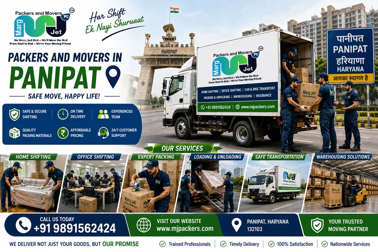 Packers and Movers in Panipat - Marg Jet Packers and Movers