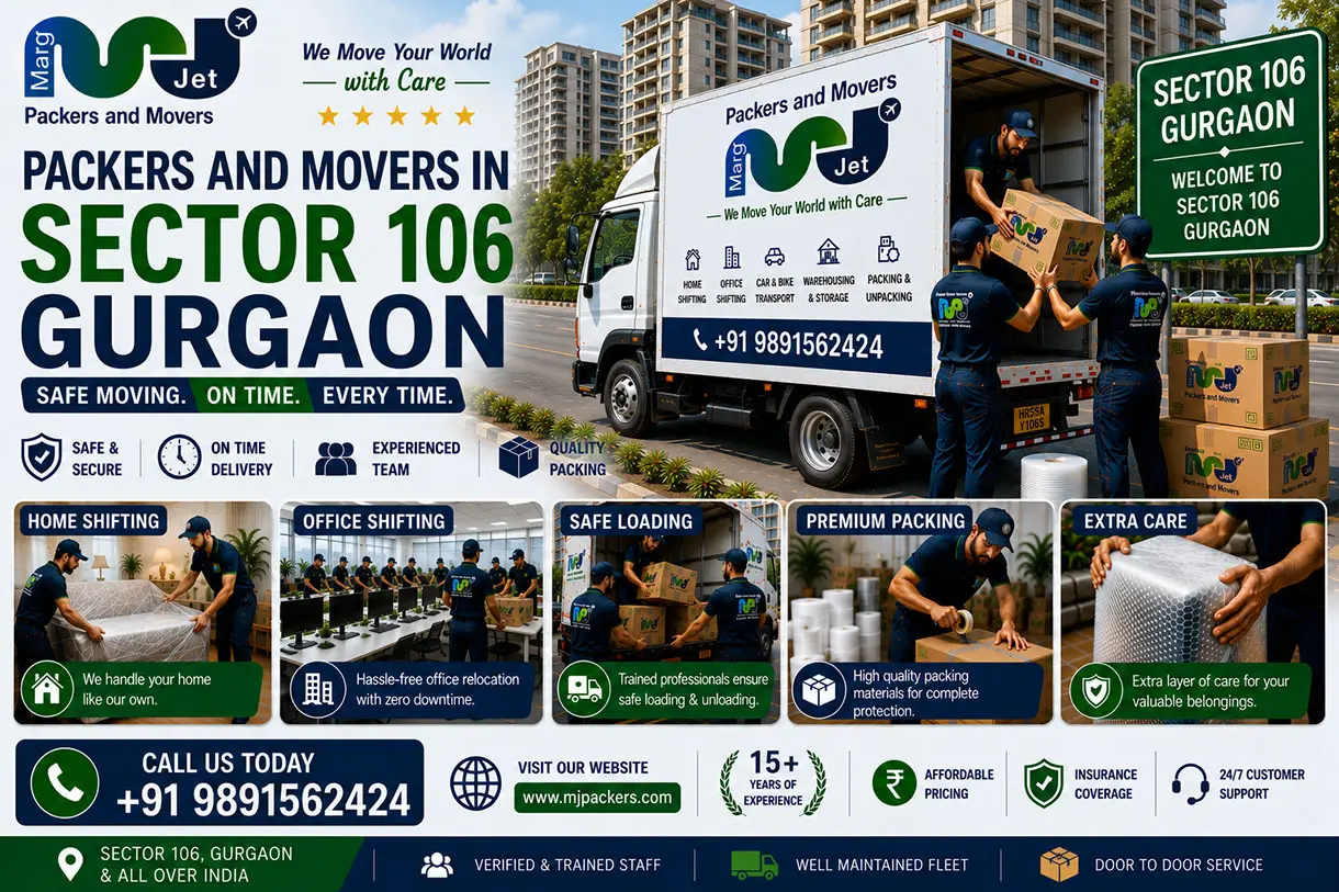 Packers and Movers in Sector 106 Gurgaon: Marg Jet Packers and Movers