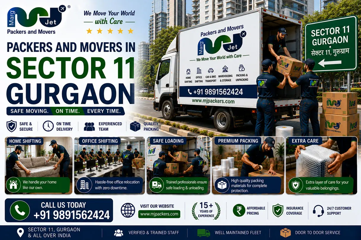 Best Packers and Movers in Sector 11 Gurgaon – Marg Jet Packers and Movers