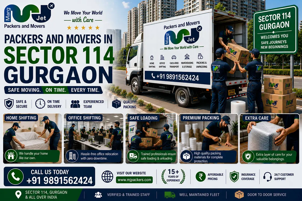 Packers and Movers in Sector 114 Gurgaon – Marg Jet Packers and Movers