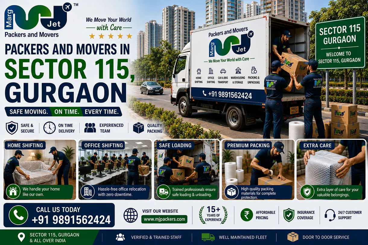 Packers and Movers in Sector 115 Gurgaon – Marg Jet Packers and Movers