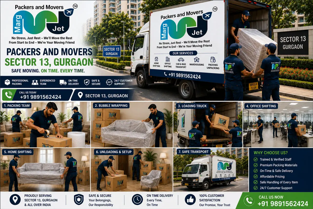 Packers and Movers in Sector 13 Gurgaon | Best Movers and Packers Sector 13 Gurgaon