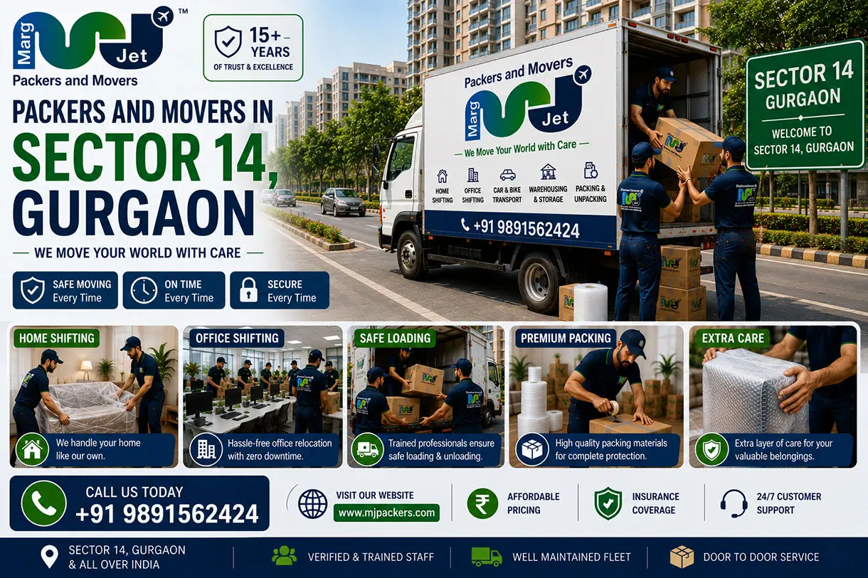 Best Packers and Movers in Sector 14 – Marg Jet Packers and Movers
