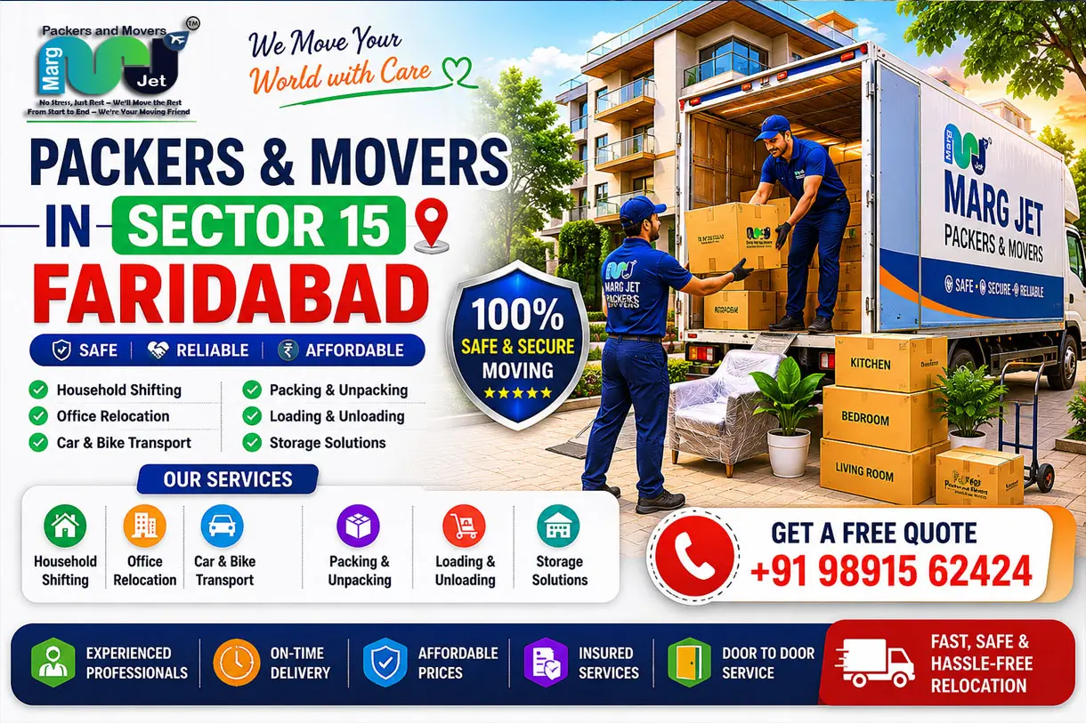 Best Packers and Movers in Sector 15 – Marg Jet Packers and Movers