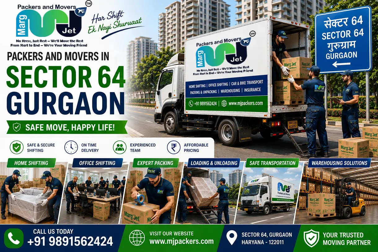 Packers and Movers in Sector 64 Gurgaon – Marg Jet Packers and Movers