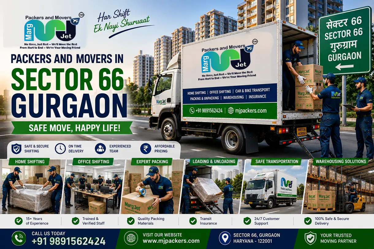 Packers and Movers in Sector 66 Gurgaon – Marg Jet Packers and Movers