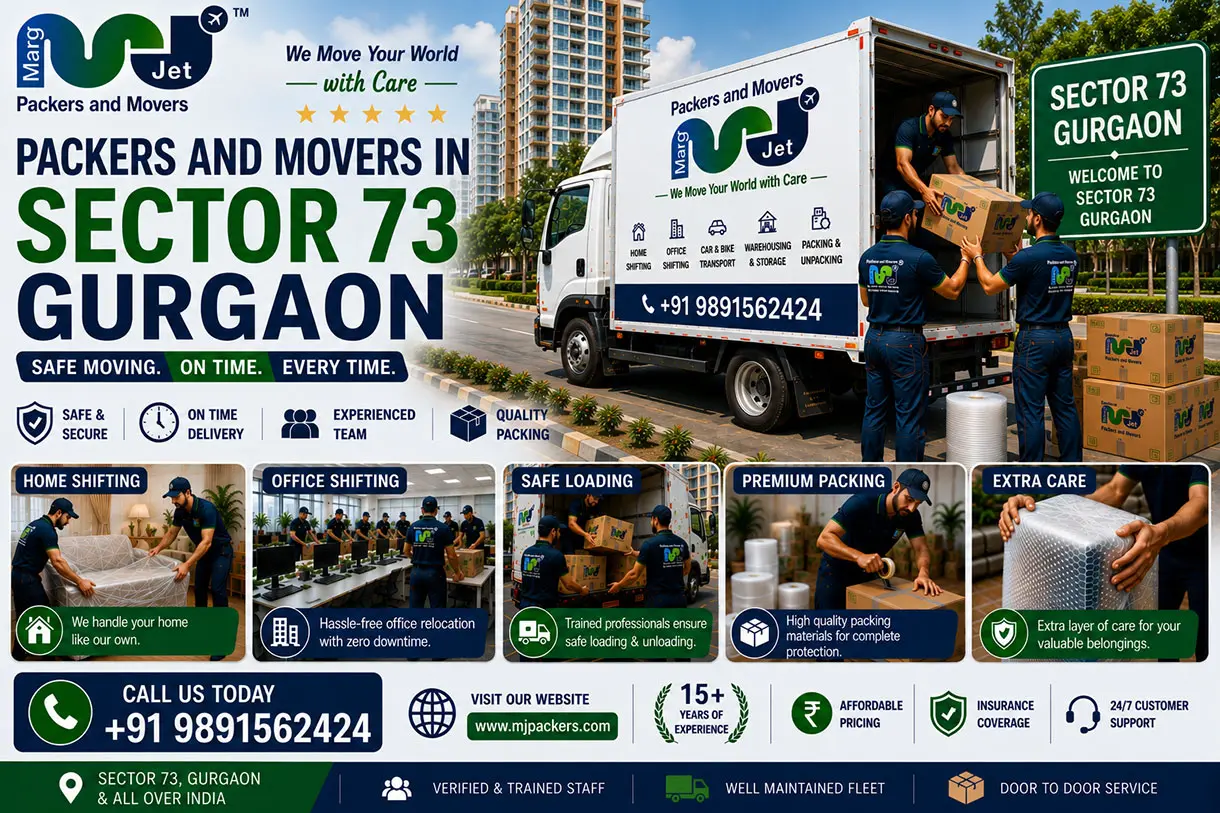 Best Packers and Movers in Sector 73 Gurgaon – Marg Jet Packers and Movers